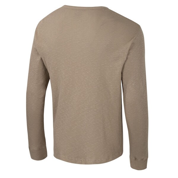 Beige Men's Long Sleeve Waffle Henl